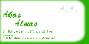 akos almos business card